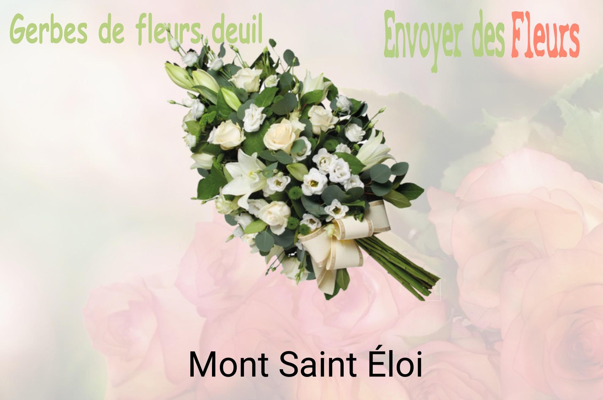 Gerbe de fleurs de deuil livrée à Mont-Saint-Éloi